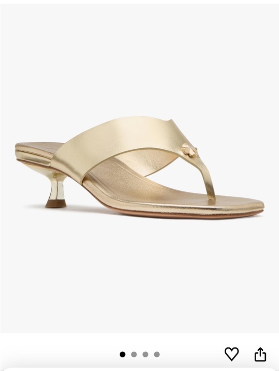 kate spade Shoes - Kate Spade New York Kitten Heel Sandals Size 8 NIB Gold
